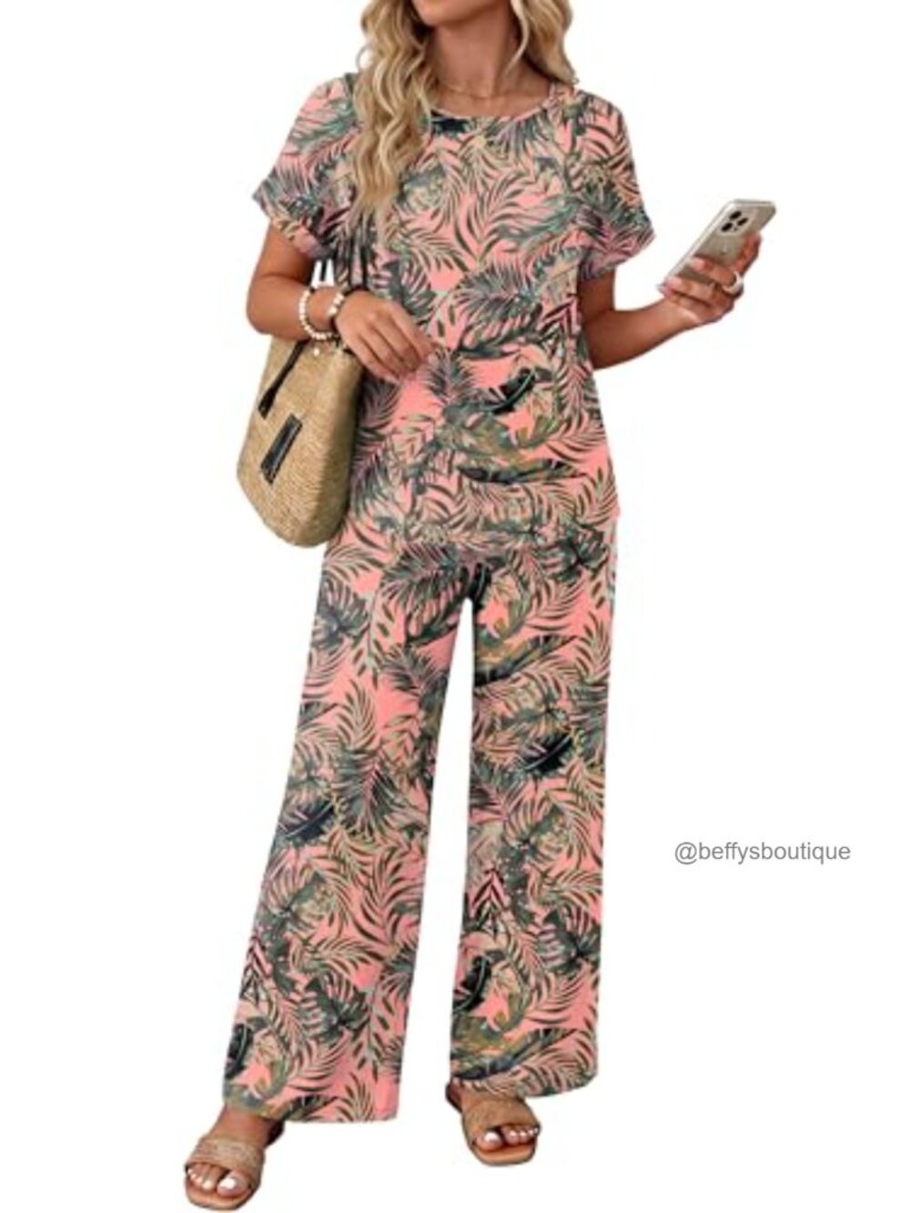 2 Piece Lounge Set Matching Outfits Vacation Wear